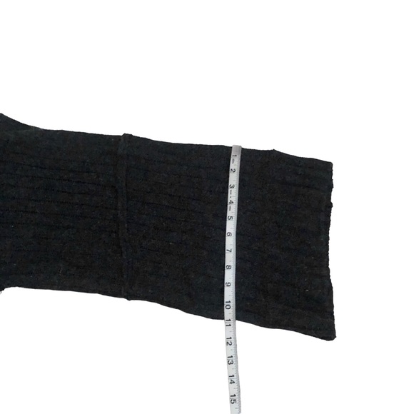 Calvin Klein Charcoal Gray Wide Sleeve Cowl Neck Angora Wool Sweater Size L - Picture 12 of 12